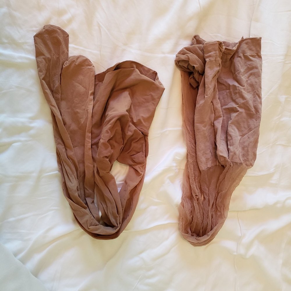 2 pairs used pantyhose